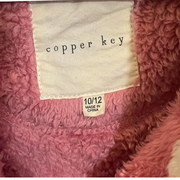 Copper Key | Pink Soft Sherpa Pullover Size 10/12 - Picture 3 of 5